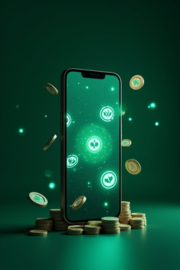 Móvil con app de casino